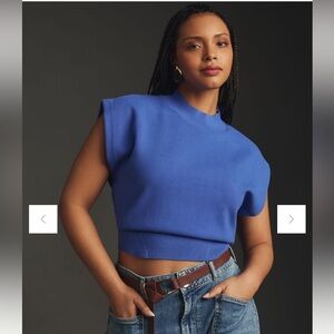 Anthropologie Pilcro Blue Sleeveless Sweater